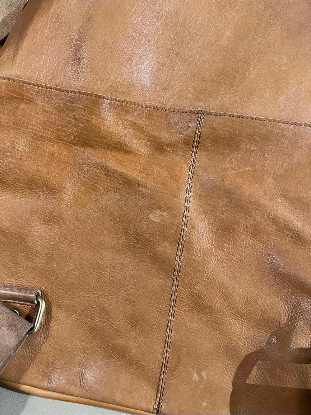 Leather Backpack Tan Free People Distressed Vintage Cognac Soft Laptop Bag Flap
